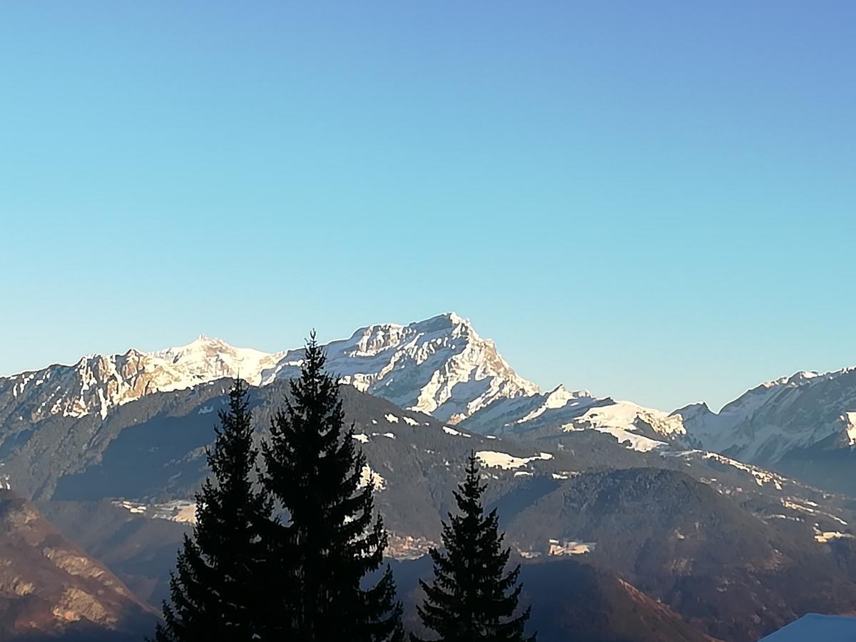 Romantic Chalet-Style Flat With Mountain View Torgon Bagian luar foto