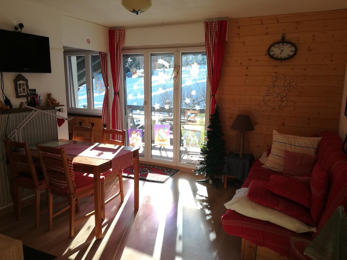 Romantic Chalet-Style Flat With Mountain View Torgon Bagian luar foto